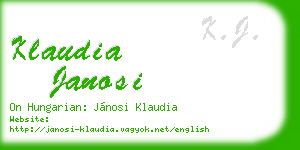 klaudia janosi business card