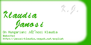 klaudia janosi business card